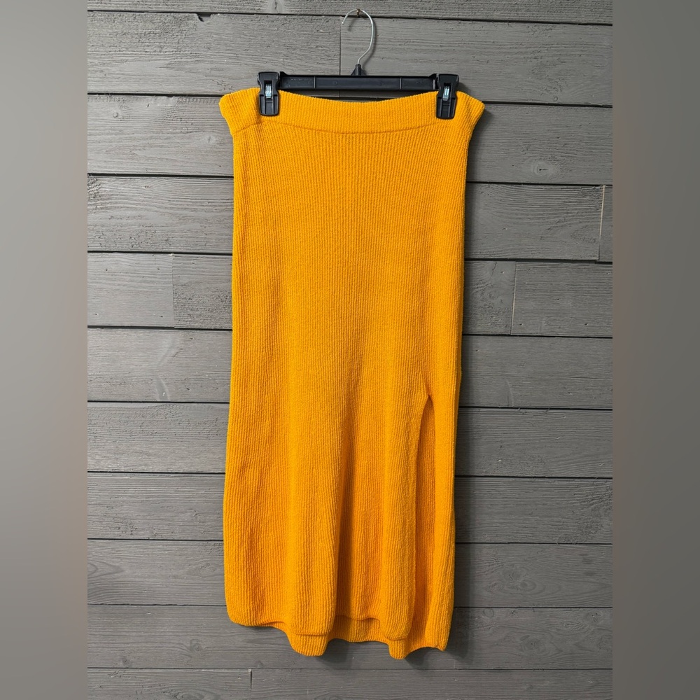 Rag & Bone Soleil Ribbed Knit Midi Skirt in Orange Sz S Spring Summer Beach - Picture 11 of 16